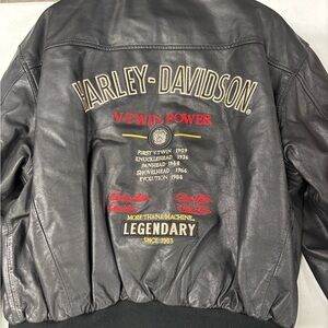 Harley-Davidson V-Twin Power Black Leather Jacket